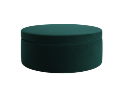 The Evergreen Storage Ottoman in Recycled Velvet