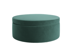 The Evergreen Storage Ottoman in Recycled Velvet