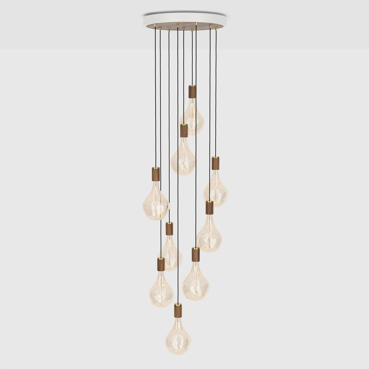 Nine Pendant in Walnut + Voronoi II