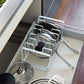 Yamazaki Home · Adjustable Pot Lid and Frying Pan Organizer · Steel | socius design in Rochester, MN