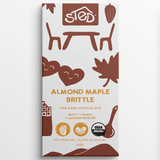 Sted Chocolate · Almond Maple Brittle Dark Chocolate Bar | socius design in Rochester, MN