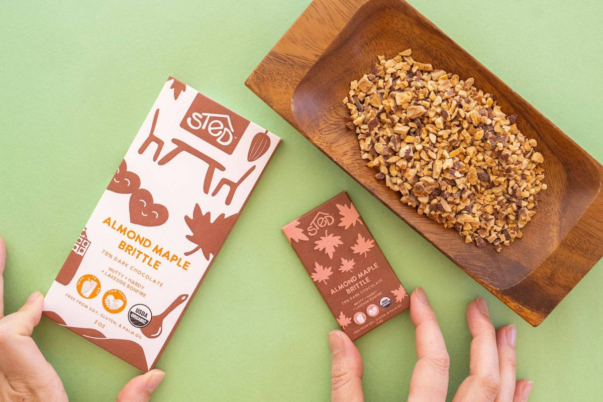 Sted Chocolate · Almond Maple Brittle Mini Bar | socius design in Rochester, MN
