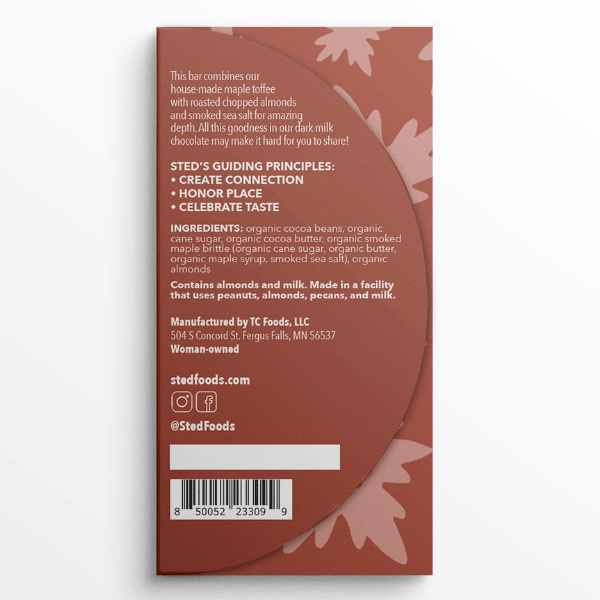 Sted Chocolate · Almond Maple Brittle Mini Bar | socius design in Rochester, MN