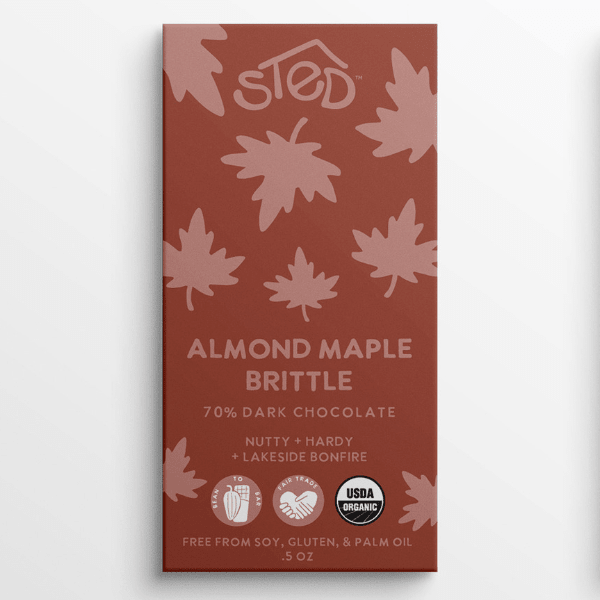 Sted Chocolate · Almond Maple Brittle Mini Bar | socius design in Rochester, MN