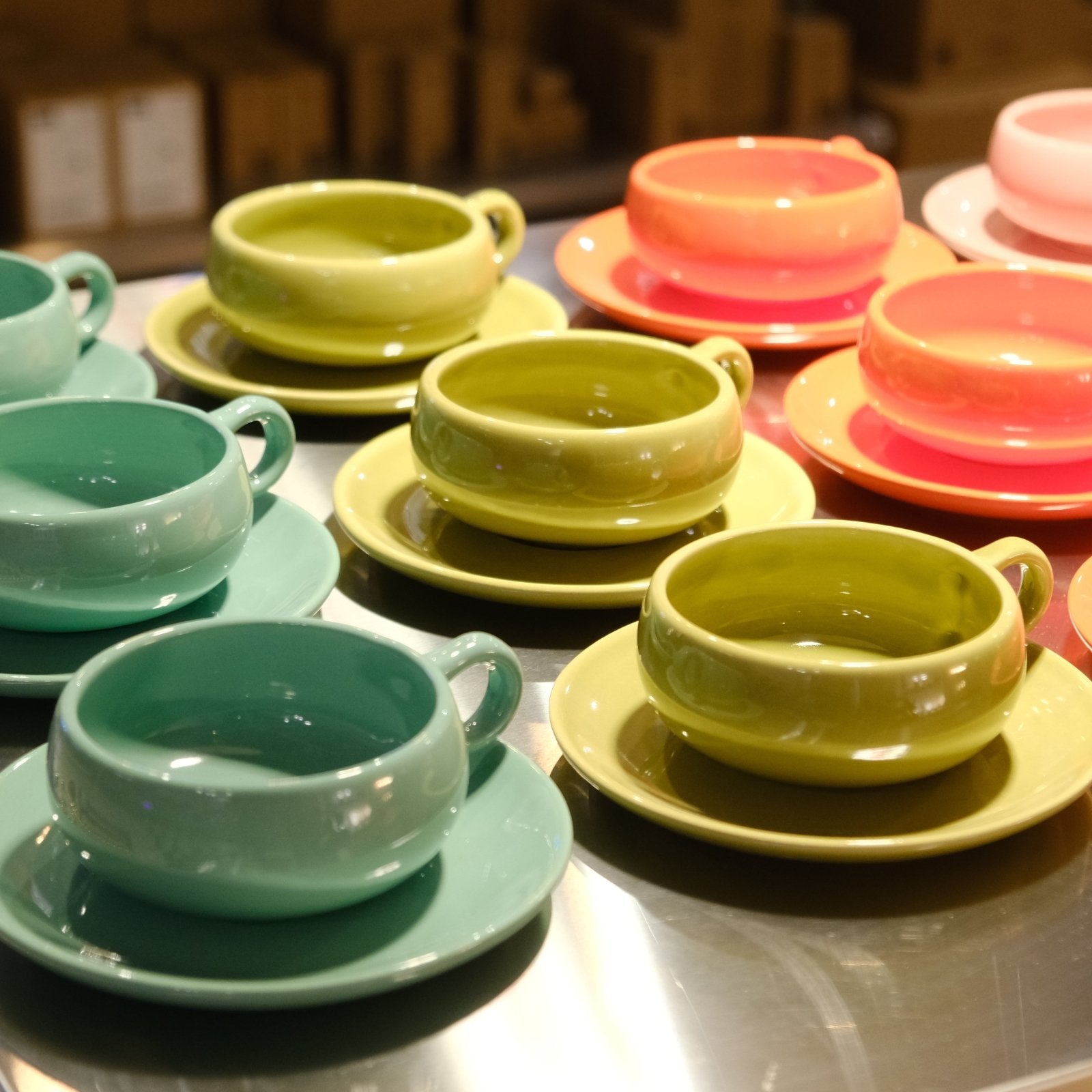 Bauer Pottery · American Modern Cup & Saucer | Bauer Orange | socius design in Rochester, MN