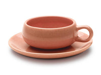 Bauer Pottery · American Modern Cup & Saucer | Coral | socius design in Rochester, MN