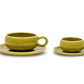 Bauer Pottery · American Modern Cup & Saucer | Russel Wright Chartreuse | socius design in Rochester, MN
