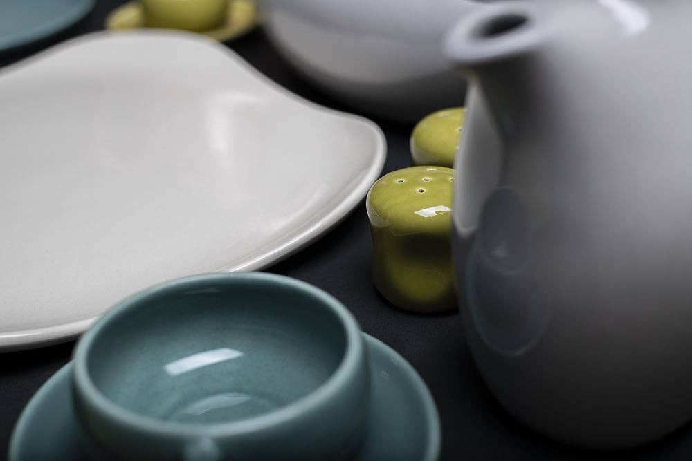 Bauer Pottery · American Modern Cup & Saucer | Russel Wright Chartreuse | socius design in Rochester, MN