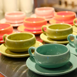 Bauer Pottery · American Modern Cup & Saucer | Turquoise | socius design in Rochester, MN