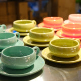 Bauer Pottery · American Modern Cup & Saucer | Turquoise | socius design in Rochester, MN