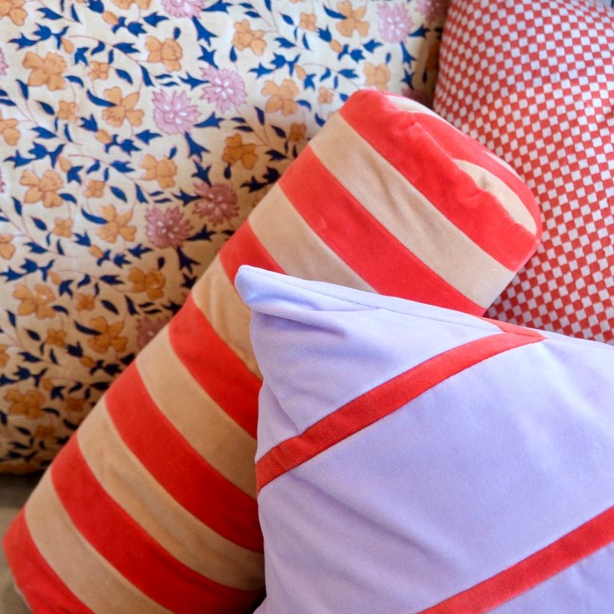 Christina Lundsteen · Aya Cushion in Lavender - Tomato | socius design in Rochester, MN