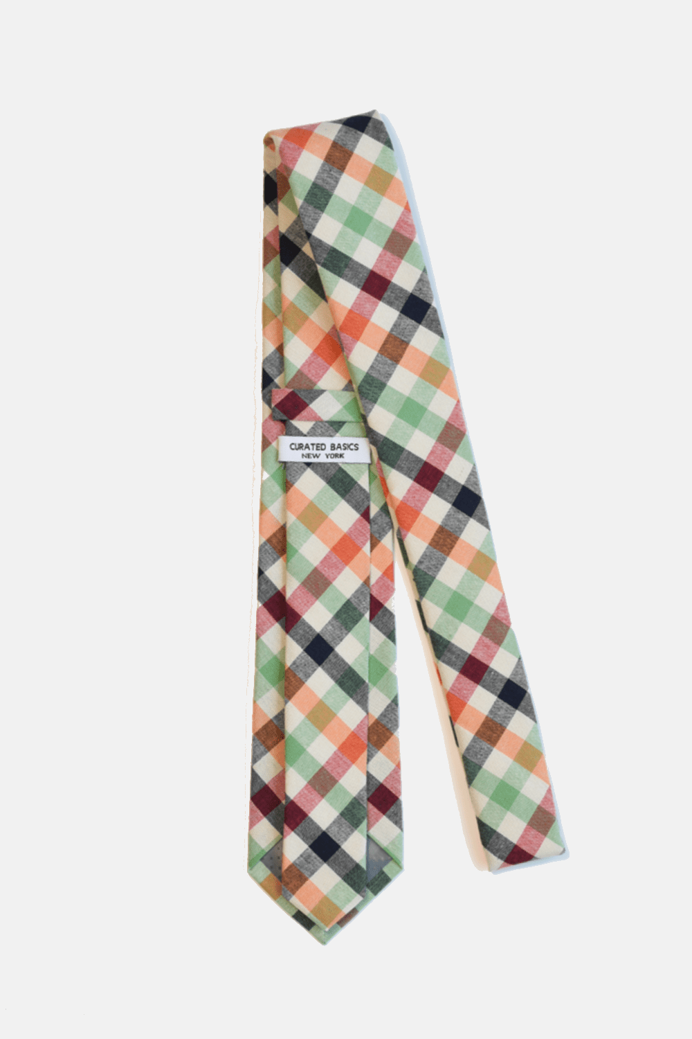 Curated Basics · Beige Orange Gingham Tie | socius design in Rochester, MN