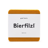 Graf Lantz · Bierfilzl Merino Wool Felt Square Coaster 4 - Pack · Turmeric | socius design in Rochester, MN