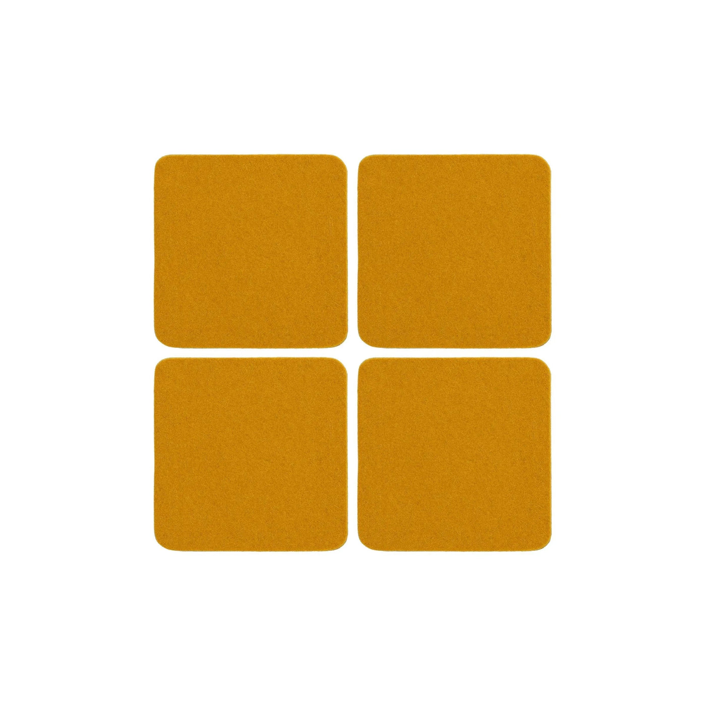 Graf Lantz · Bierfilzl Merino Wool Felt Square Coaster 4 - Pack · Turmeric | socius design in Rochester, MN