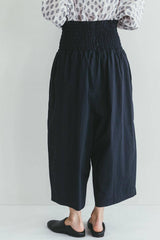 Fog Linen Work · Bipul Shirred-Waist Pants · Ink Navy | socius design in Rochester, MN