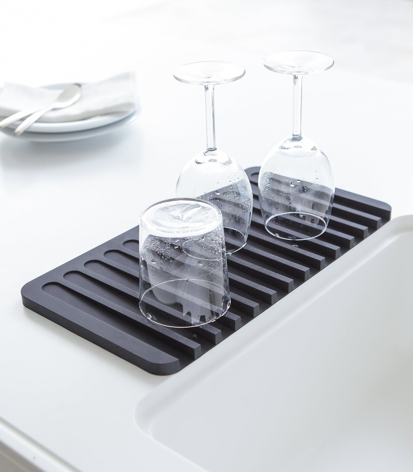 Yamazaki Home · Black Self - Draining Silicone Drying Board · Yamazaki Home | socius design in Rochester, MN