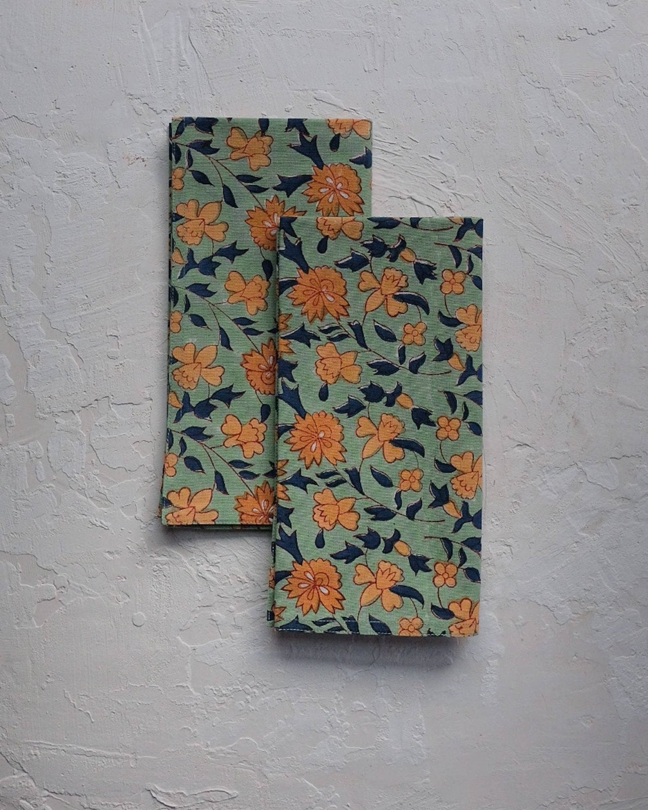 Soil to Studio · Block - printed Linen Napkin Set (4) - Noor in Sage | socius design in Rochester, MN