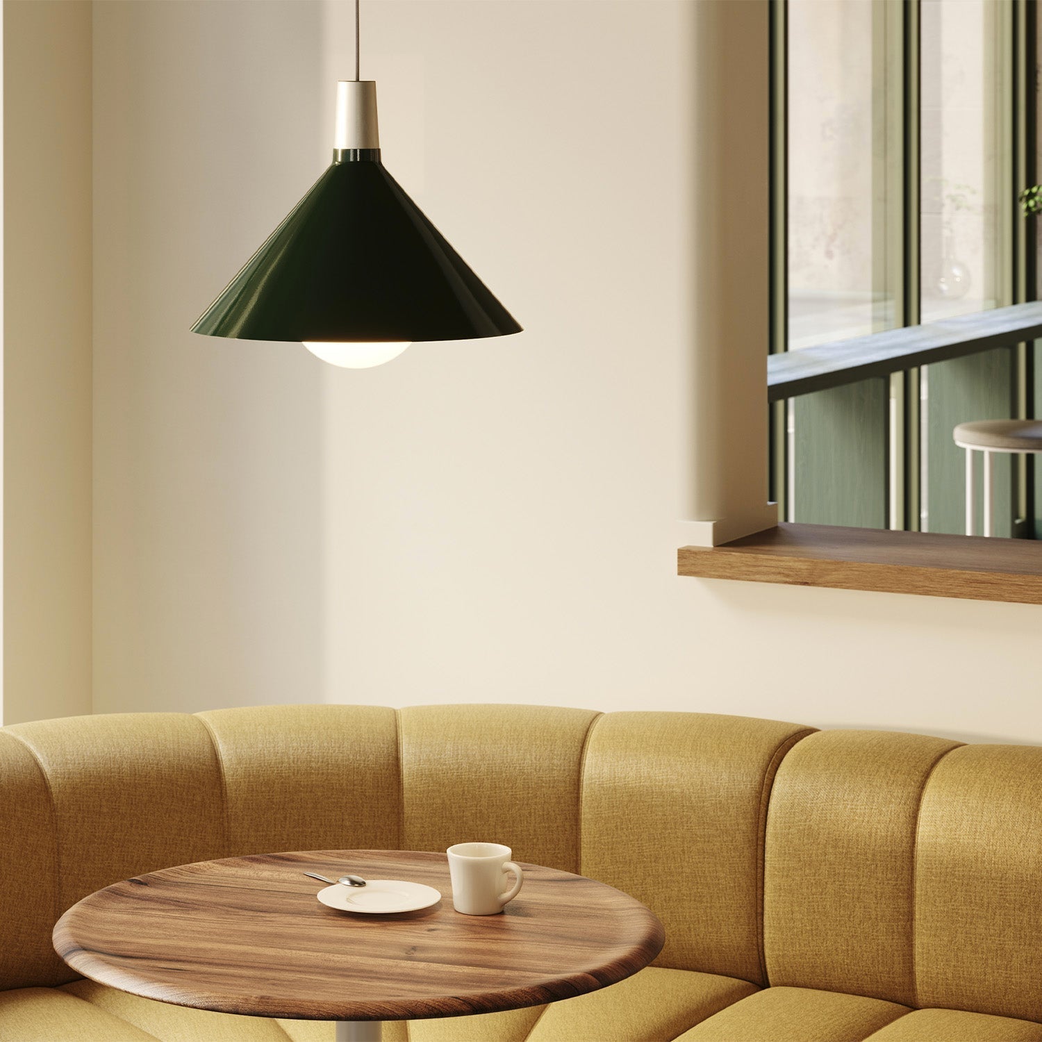 Tala US · Bower Pendant Light Medium in Dark Green + Sphere IV | socius design in Rochester, MN