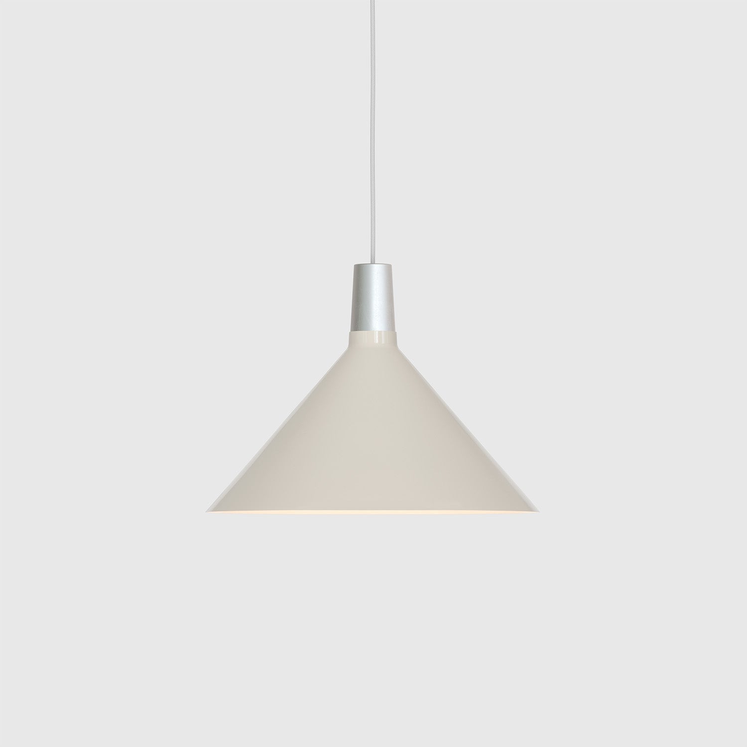 Bower Pendant Light Medium in Oyster White + Sphere IV - Thumbnail 3