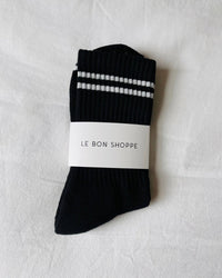 Le Bon Shoppe Boyfriend socks in noir at socius design shop in Rochester, MN.