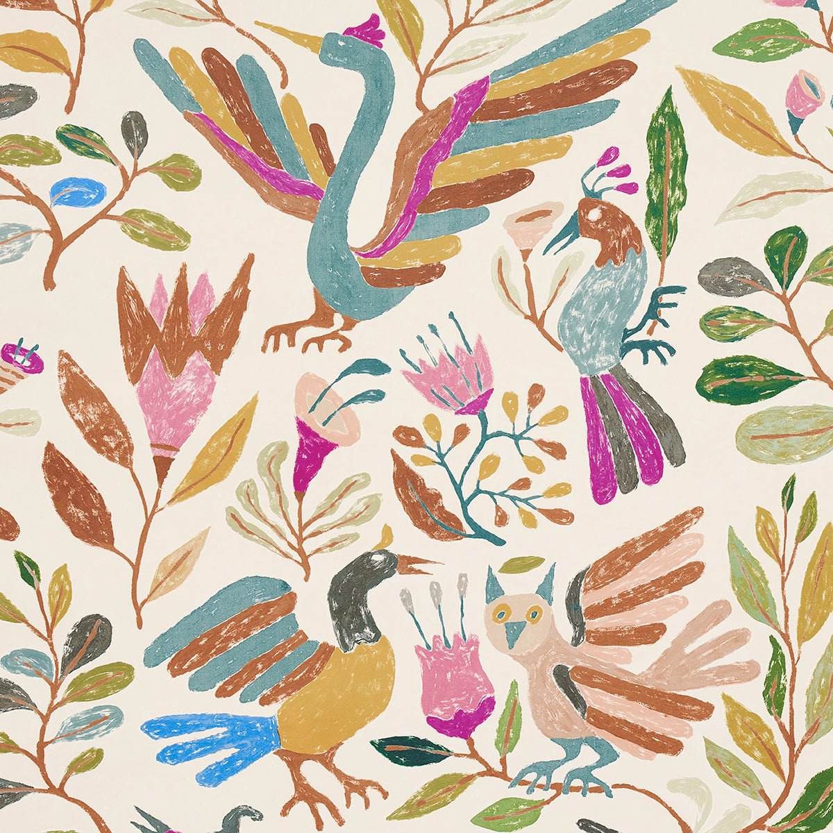 Schumacher · Canopy · Multi Birds Wallpaper | socius design in Rochester, MN