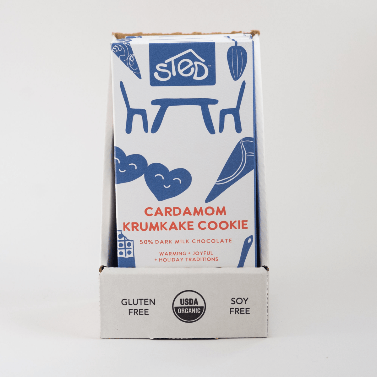 Sted Chocolate · Cardamom Krumkake Cookie Chocolate Bar | socius design in Rochester, MN