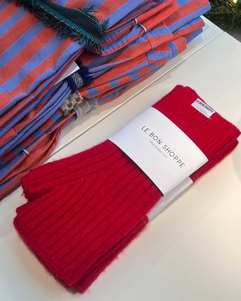 Le Bon Shoppe Red Cashmere Wrist Warmers | socius design shop & boutique