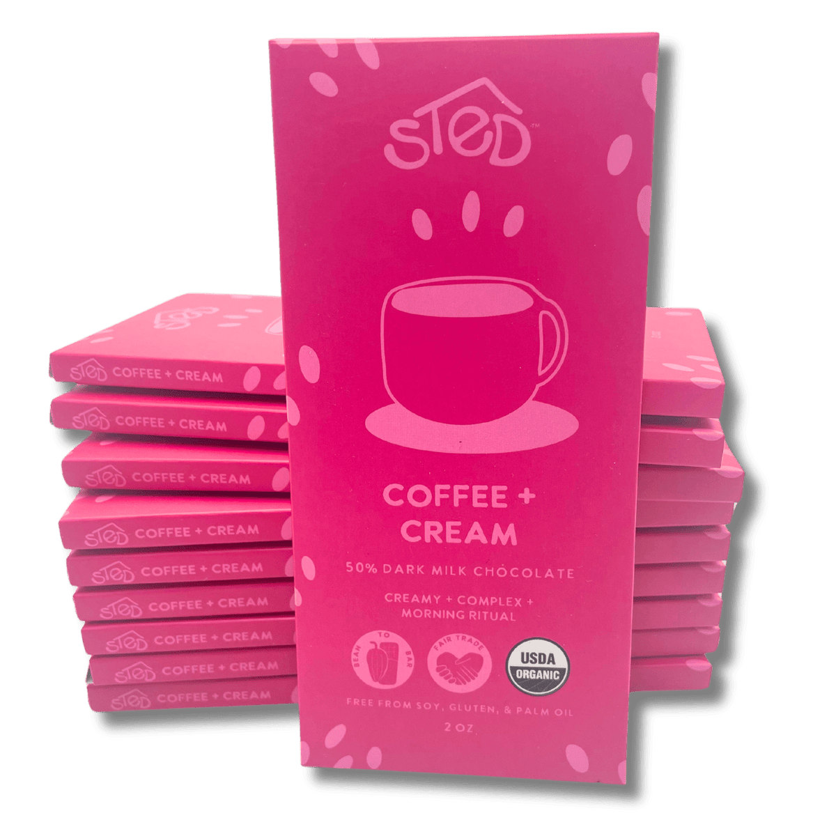 Sted Chocolate · Coffee + Cream Dark Milk Chocolate Bar | socius design in Rochester, MN