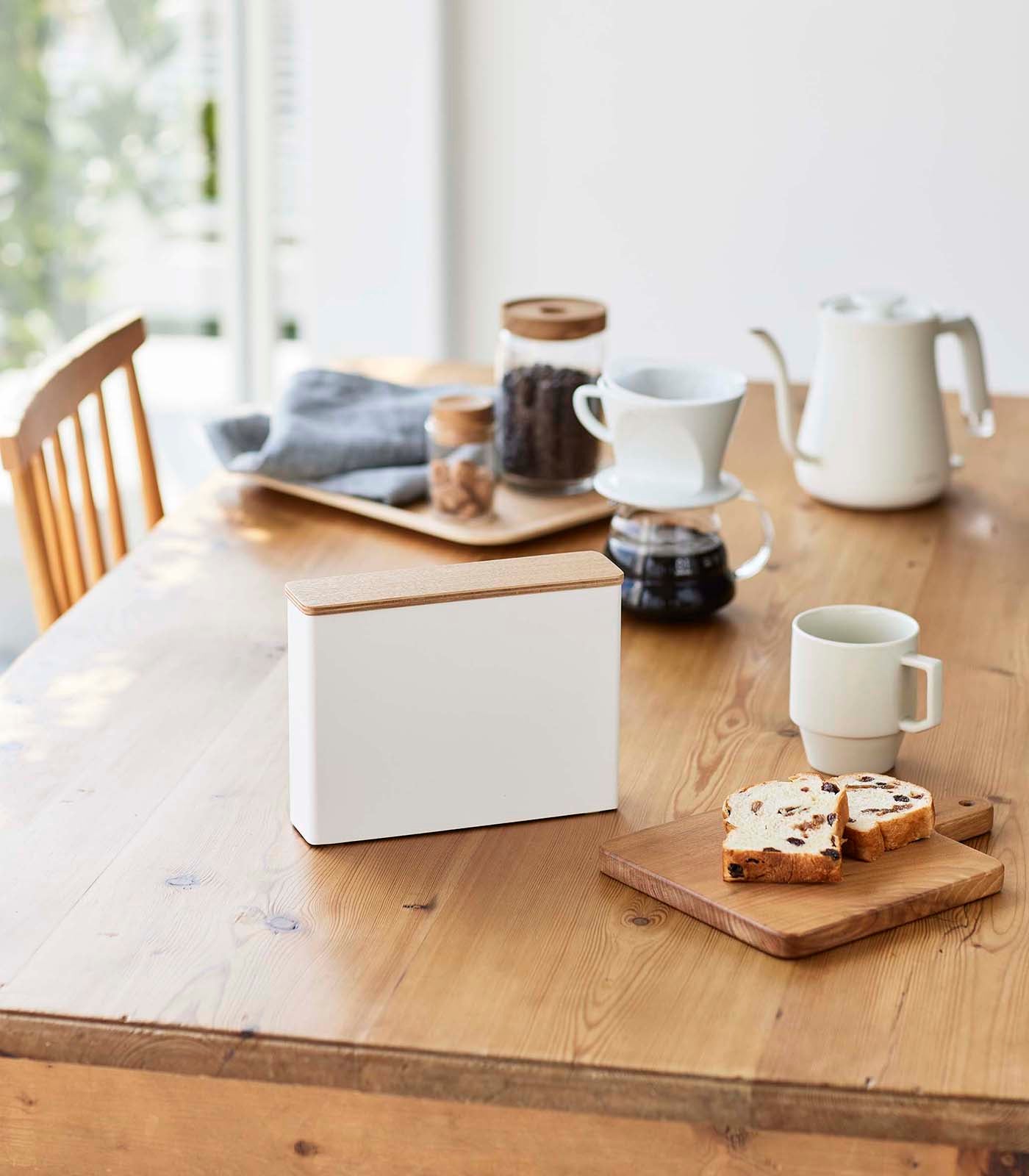 Yamazaki Home · Coffee Filter Case - Size 04 - Steel + Wood | socius design in Rochester, MN