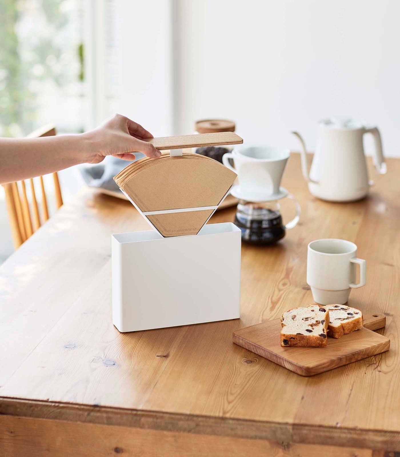Yamazaki Home · Coffee Filter Case - Size 04 - Steel + Wood | socius design in Rochester, MN