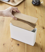 Yamazaki Home · Coffee Filter Case - Size 04 - Steel + Wood | socius design in Rochester, MN