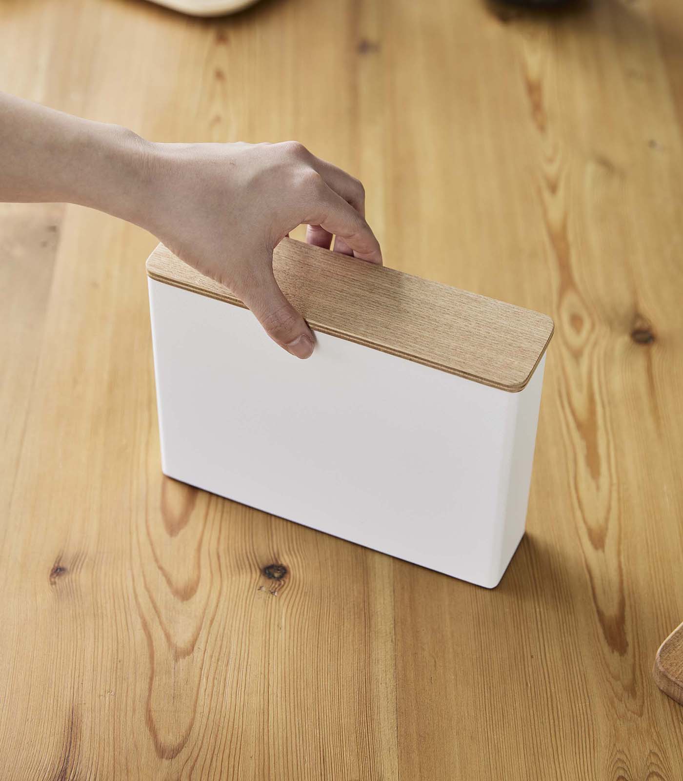 Yamazaki Home · Coffee Filter Case - Size 04 - Steel + Wood | socius design in Rochester, MN