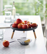 Yamazaki Home · Countertop Pedestal Tray (5" H) · Steel + Wood | socius design in Rochester, MN