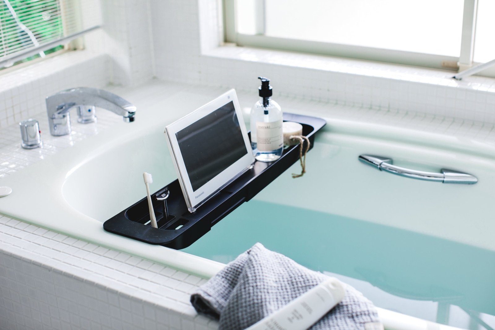 Yamazaki Home · Expandable Resin Bathtub Caddy | socius design in Rochester, MN
