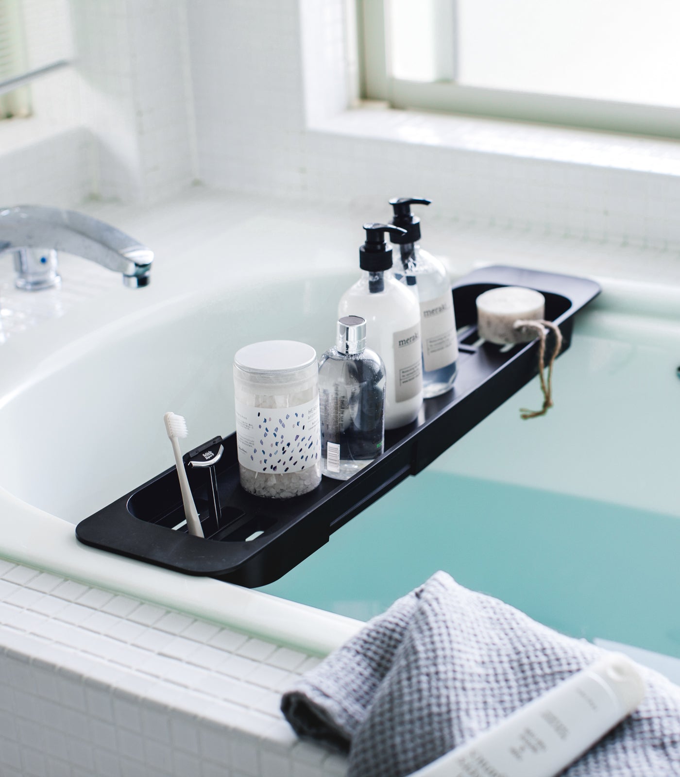 Yamazaki Home · Expandable Resin Bathtub Caddy | socius design in Rochester, MN