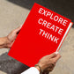 Gry Mattr by Joe Mimran · Explore - Create - Think Notebook with Soft Touch Cover · Poppy | socius design in Rochester, MN