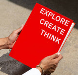 Gry Mattr by Joe Mimran · Explore - Create - Think Notebook with Soft Touch Cover · Poppy | socius design in Rochester, MN