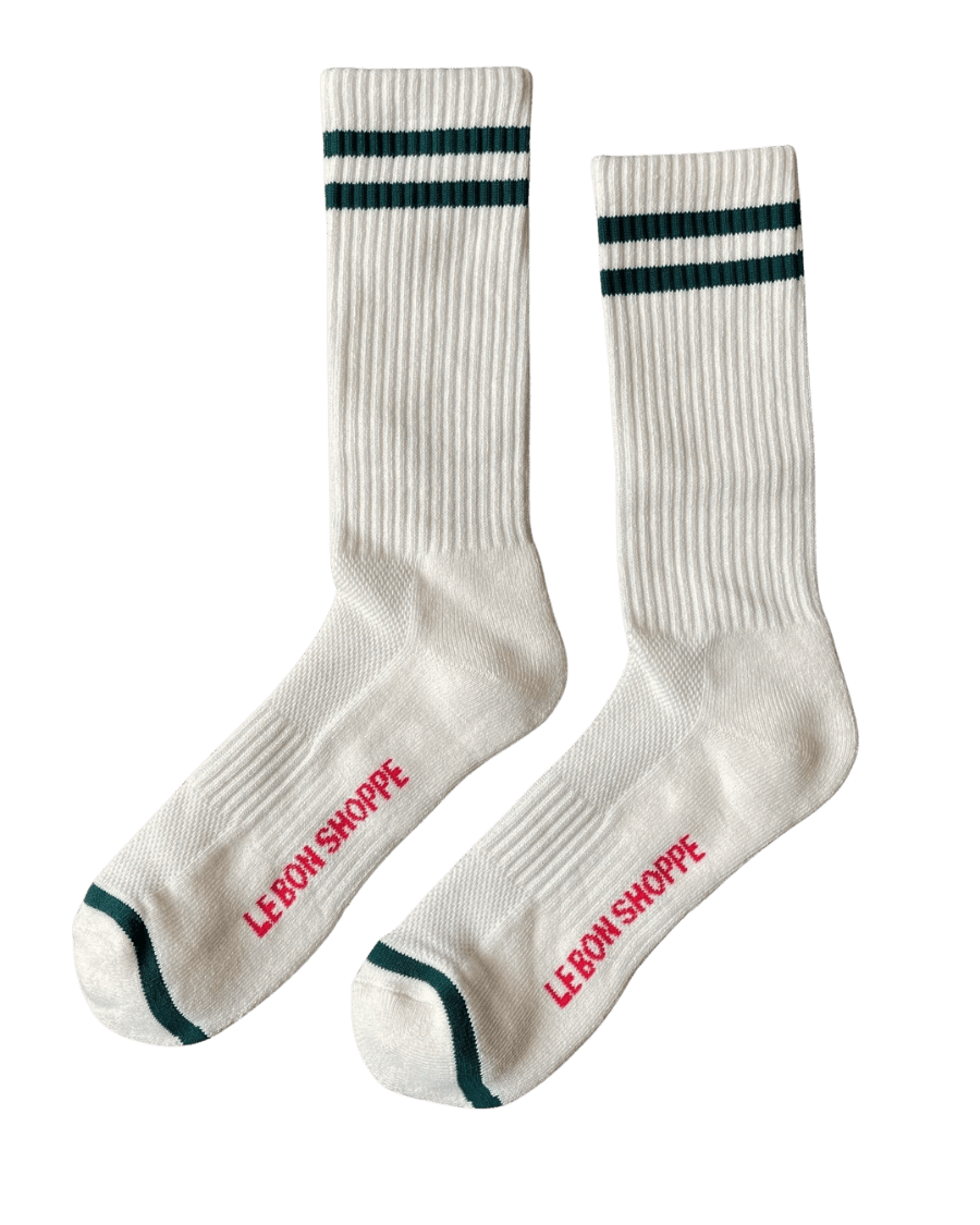 Le Bon Shoppe Extended Boyfriend Socks - Parchment 