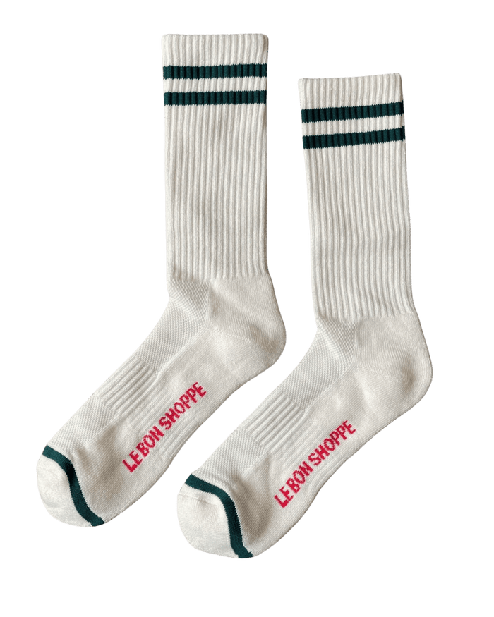 Le Bon Shoppe Extended Boyfriend Socks - Parchment 