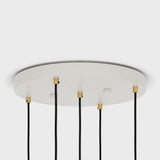 Five Pendant in Brass