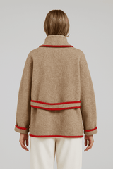 FLAT WHITE · FLAT WHITE Whipstitch Cardigan with Belt | socius design in Rochester, MN