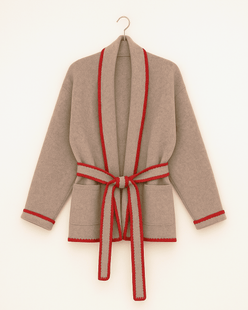 FLAT WHITE · FLAT WHITE Whipstitch Cardigan with Belt | socius design in Rochester, MN