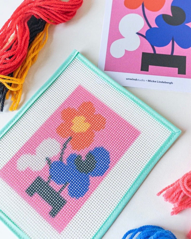 Unwind Studio · Floral Trio · Kids Needlepoint Kit · Unwind Studio | socius design in Rochester, MN