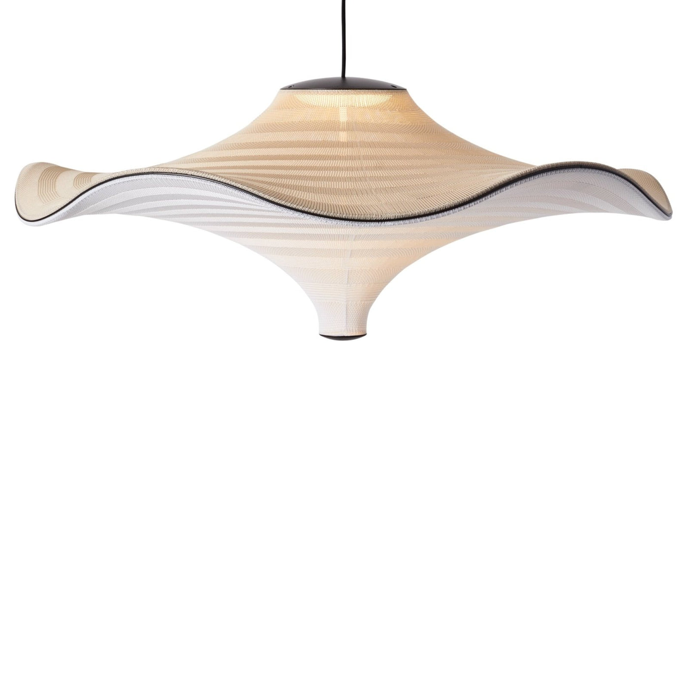 Flying 96 pendant in Golden Sand, illuminated