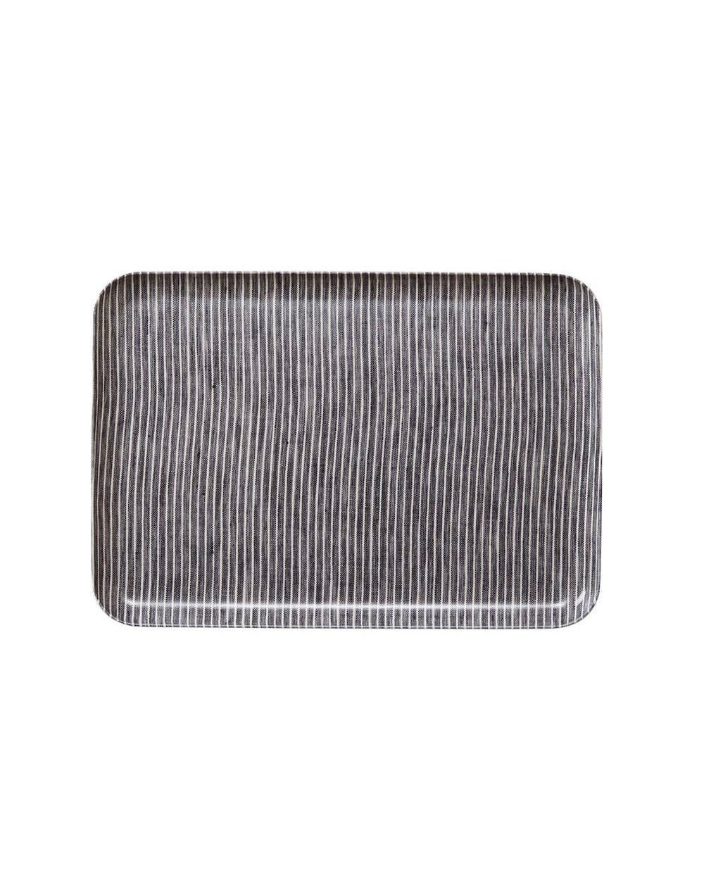 Fog Linen Work · Fog Linen Work Linen Tray in Indigo White Stripe (M) | socius design in Rochester, MN