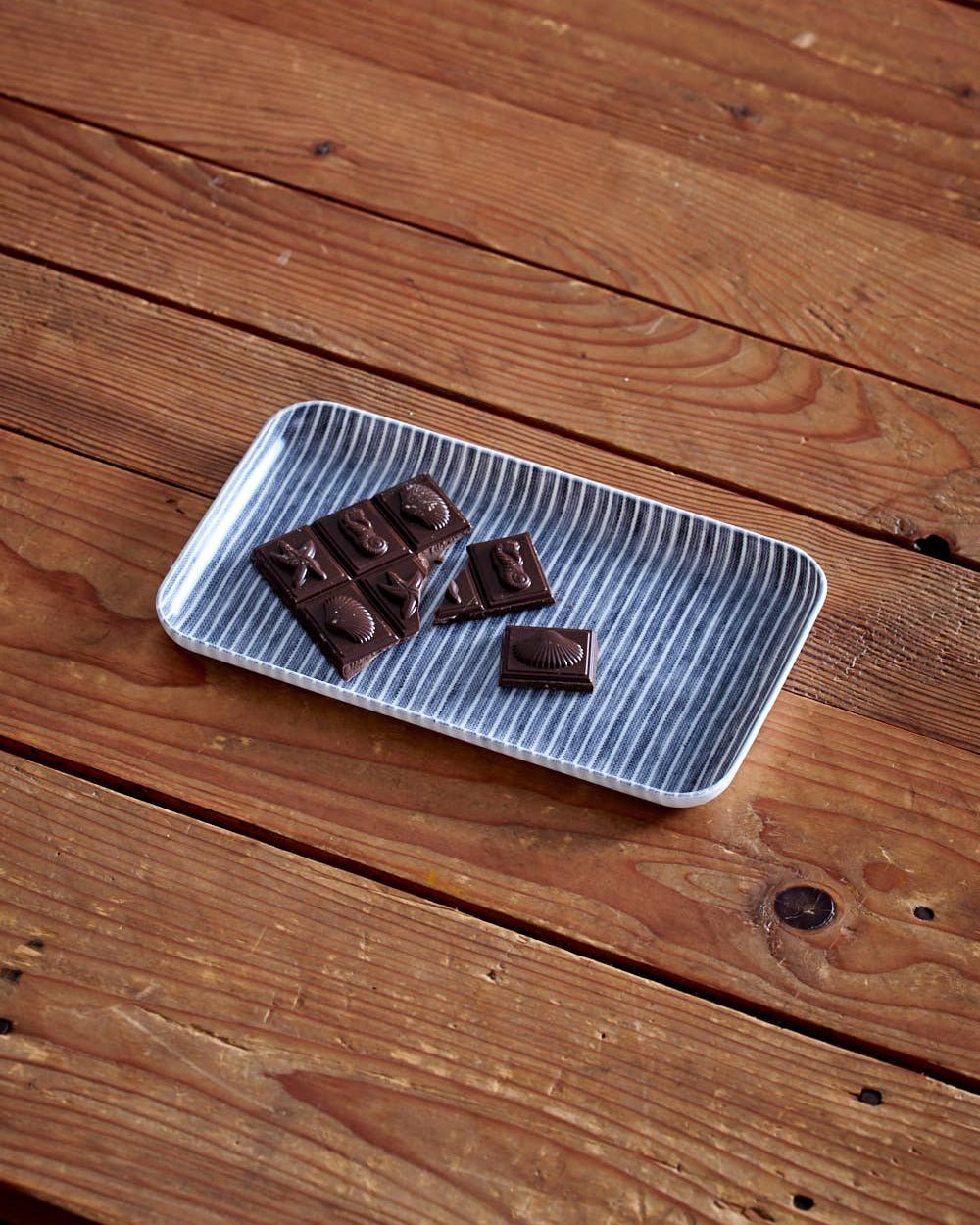 Fog Linen Work · Fog Linen Work Linen Tray in Indigo White Stripe (S) | socius design in Rochester, MN