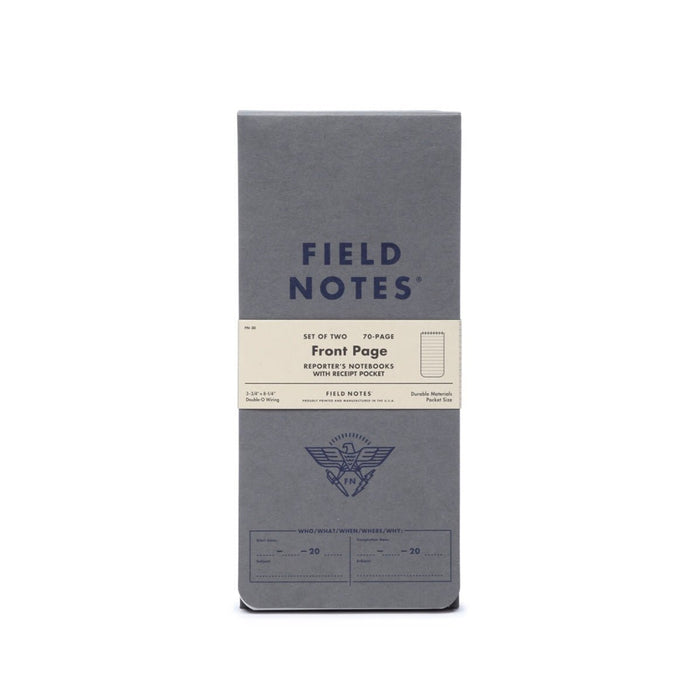 Front Page · Reporter's Notebook Pk · Field Notes
