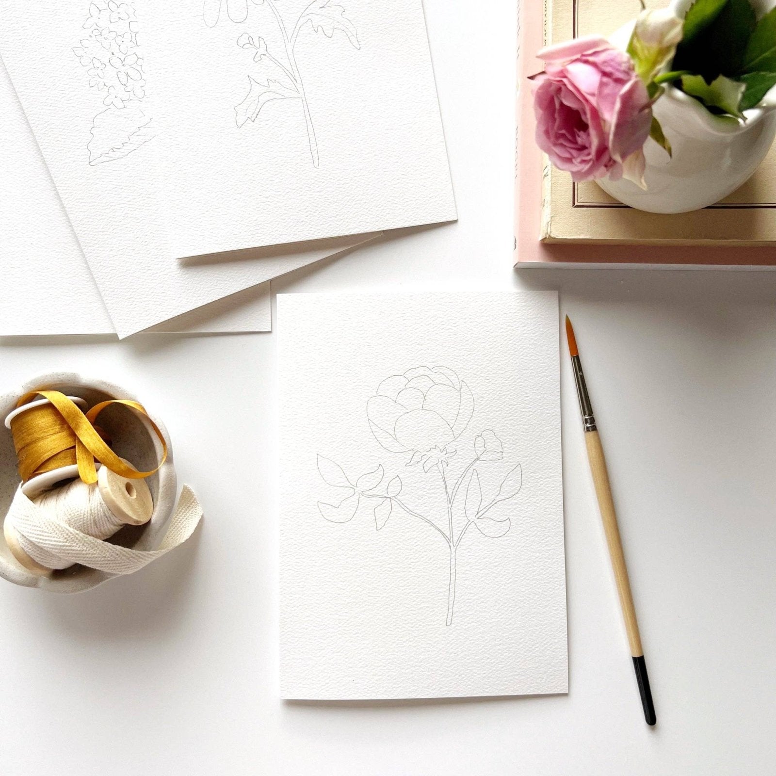 emily lex studio · Garden Flowers Paintable Notecard Set · Emily Lex Studio | socius design in Rochester, MN