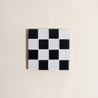 Subtle Art Studios · Glass Tile Coaster · Black + White Checkered | socius design in Rochester, MN