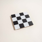 Subtle Art Studios · Glass Tile Coaster · Black + White Checkered | socius design in Rochester, MN